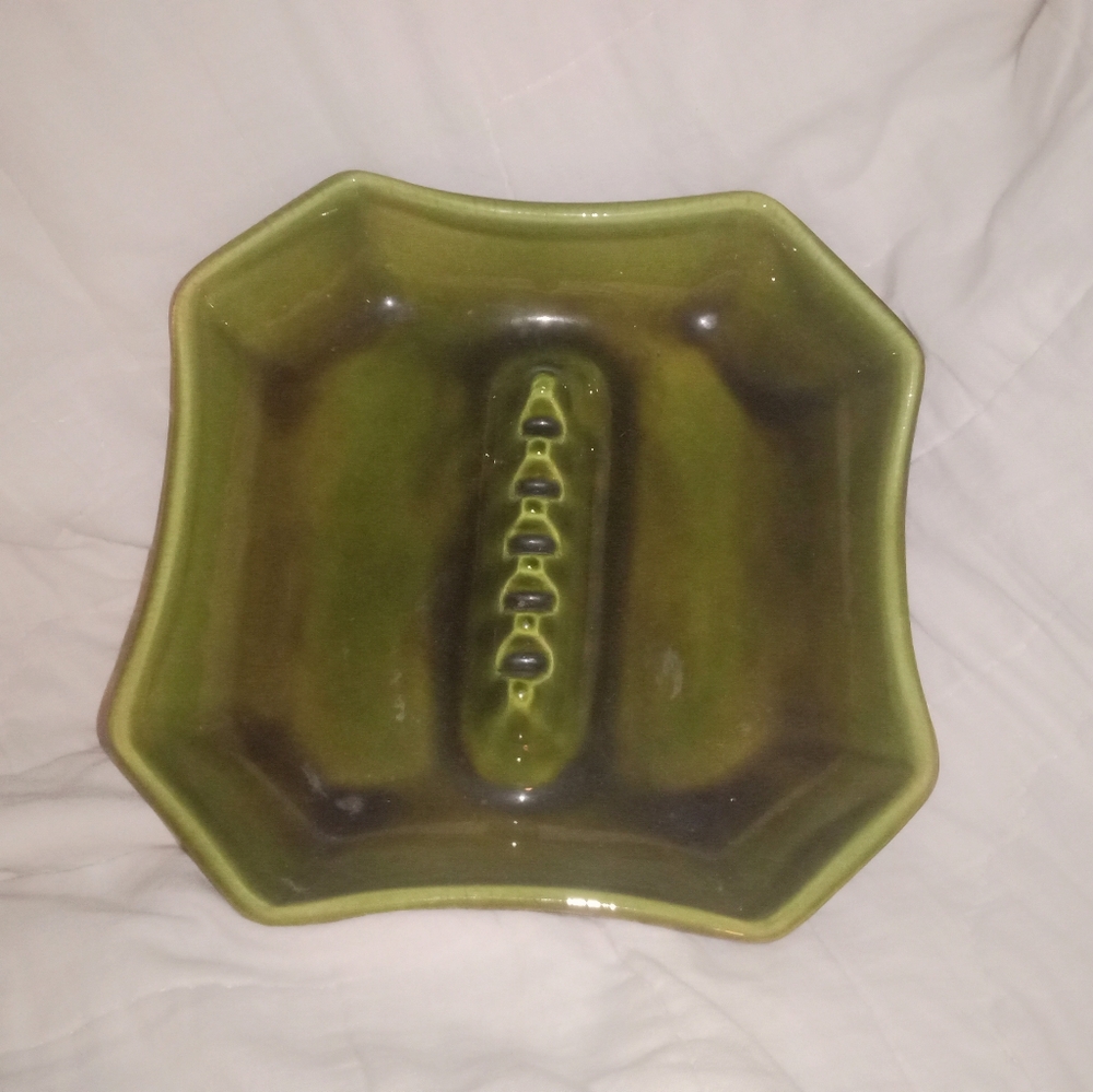 Mid Century Modern Ceramic Ashtray by Sequoia Ware 8" x 8"